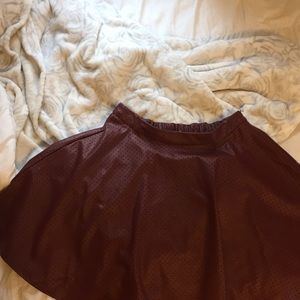 Flux leather skirt
